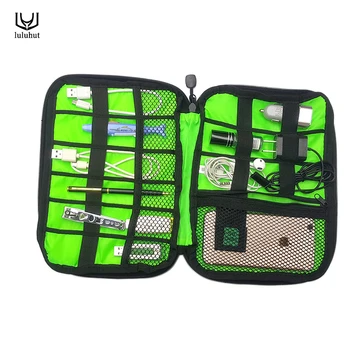 

luluhut fashion organizer system kit case USB data cable earphone wire pen power bank storage bag digital gadget devices travel
