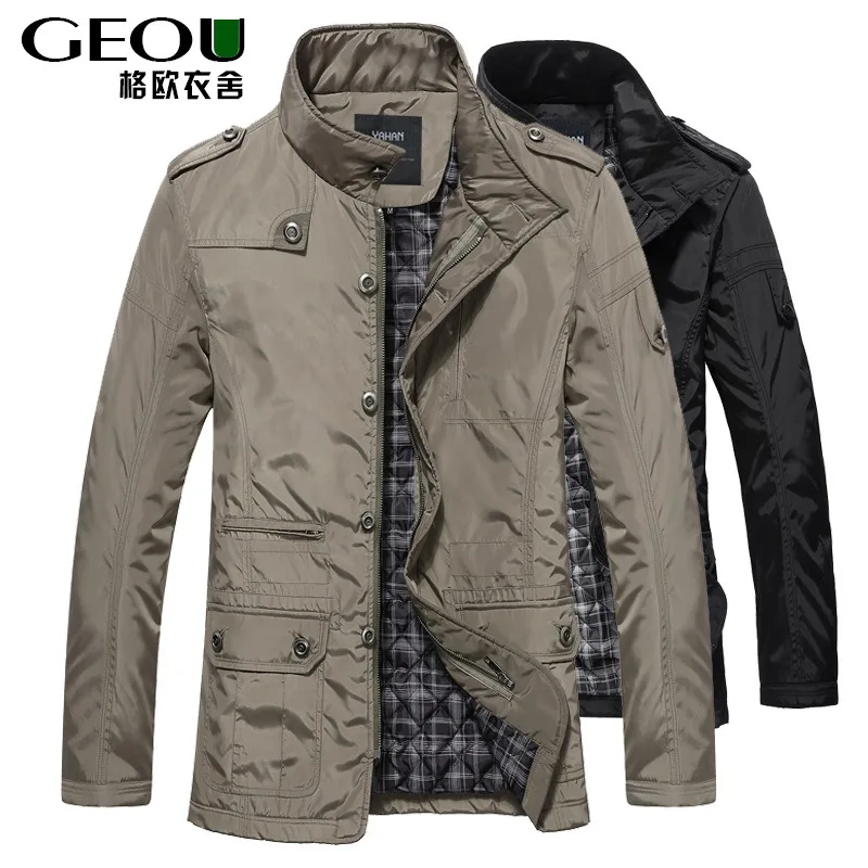 2018 Large Size M-5XL Winter Men Jackets and Coats Leisure Windproof Thick Warm Jacket Men's Long Trench Coat parka Clothing