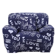 Polyester Blau Liebe Ecke/Ecke Sofa Abdeckungen Für Wohnzimmer Universal-Stretch Möbel Abdeckung Multi-size Home Decoration abdeckung