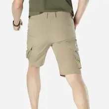 Мужские короткие карго до колена летние спортивные повседневные однотонные шорты с множеством карманов короткие брюки