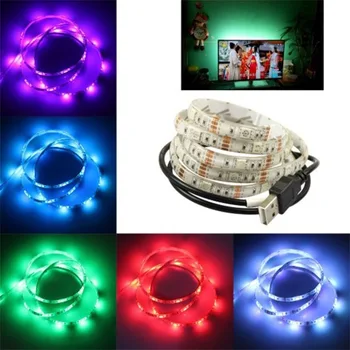 

Portable SMD 5050 LED Strip Light TV USB Backlight Kit Universal RGB TV Background Lights 1M Christmas Desk Decor