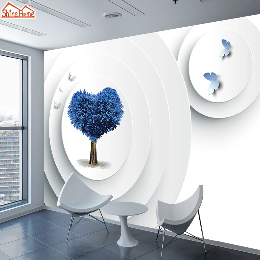 

ShineHome-Vintage Tree 3d Wallpapers for Walls 3 d Living Room Bedroom Wallpaper Abstract Background Cafe Wall Paper Covering