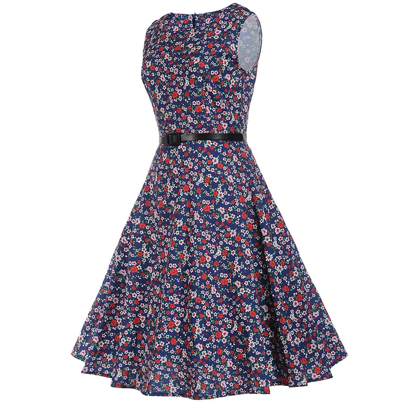Платье женское винтажное без рукавов большого размера 1950s 60s|plus size dress|summer dressdress