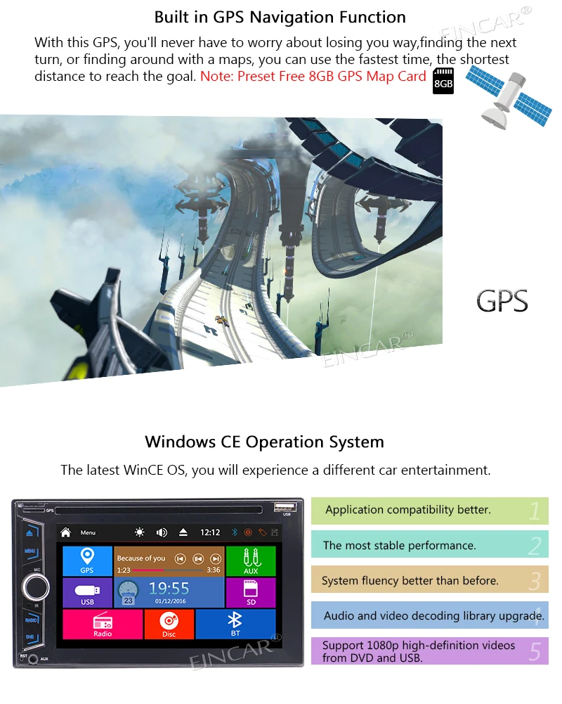 Cheap GPS Navigation with 3 UI Wireless Remote Map Card support DVD CD Player USB SD AM/FM/RDS Radio Receiver Audio Bluetooth,Backup 2