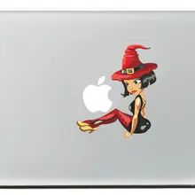 Красная шляпа сексуальная ведьма Виниловая наклейка для DIY Macbook Pro 13 15 дюймов и Air 11 13 дюймов наклейка для ноутбука