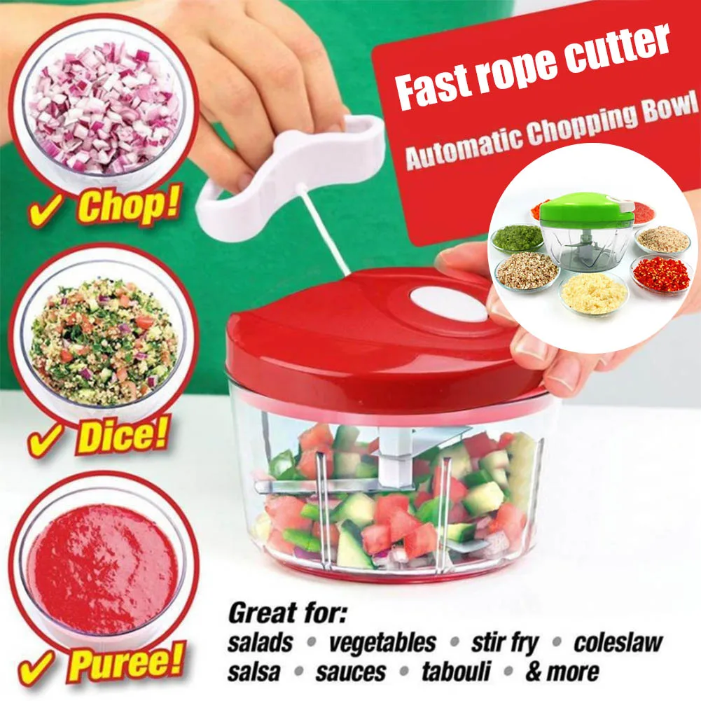 

Hot Multifunctional Chopper Manual Drawstring Foods Chopping Tools for Home Kitchen XJS789