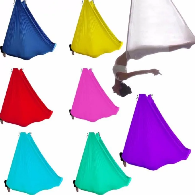 

Elastic 5*2.8m Fitness Yoga Hammock Yoga Swing Anti-gravity Aerial Straps Pilates Yoga Belt for GYM Home Yoga Training Sports