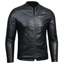 Новая весенняя мужская кожаная куртка jaqueta de couro masculino, тонкая Молодежная Студенческая трендовая Короткая кожаная куртка XD198