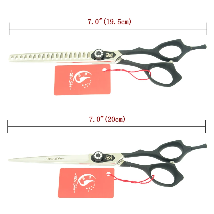 Meisha 7 дюймов Профессиональные ПЭТ Уход за лошадьми ножницы комплект Высокое качество Прямо истончение изогнутые ножницы для собак для