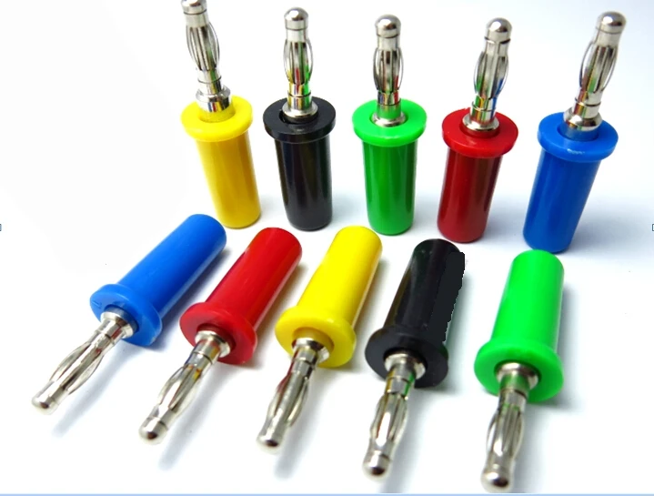 

5 color 4mm banana jack Pure copper 15A large current 4mm Banana Plug 10pcs/lot