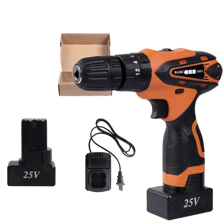

DC 25V Cordless Electric Impact Drill with Impact Lithium Battery Electric Drill Power Drills