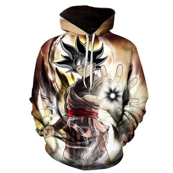 

New Anime 3D Hooded Sweatshirt Men Dragon Ball Z Super Saiyan Printed Hoodies and Sweatshirts Hip Hop Style Casual Sweat Homme