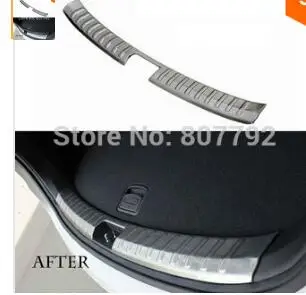 

Stainless Steel Inner Interior Rear Bumper Protector Door Sill Scuff Plate Trim for Hyundai New Santa Fe IX45 2013 2014 2015 201