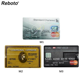 

Reboto USB Flash Drive Credit Card 64GB 32GB Pen Drive 16GB Memory Stick 4GB 8GB Pendrive External Storage USB2.0 U Disk