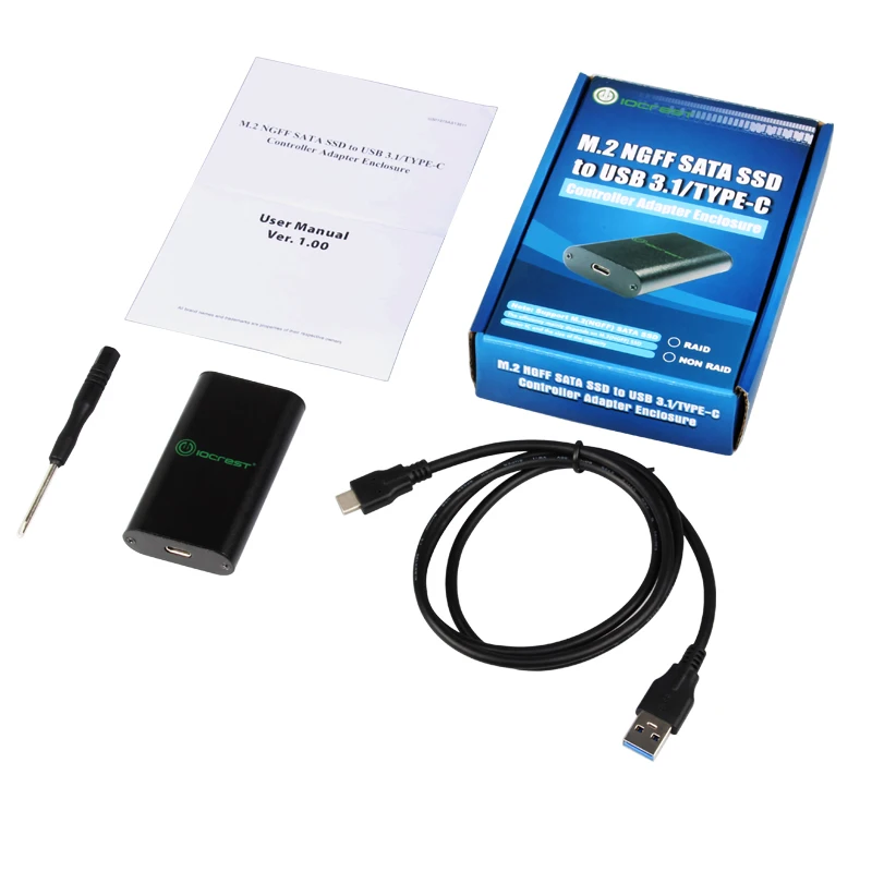 

M.2 к USB3.1 Type-C адаптер конвертер NGFF SATA SSD к USB 3,1 контроллер внешний корпус для жесткого диска