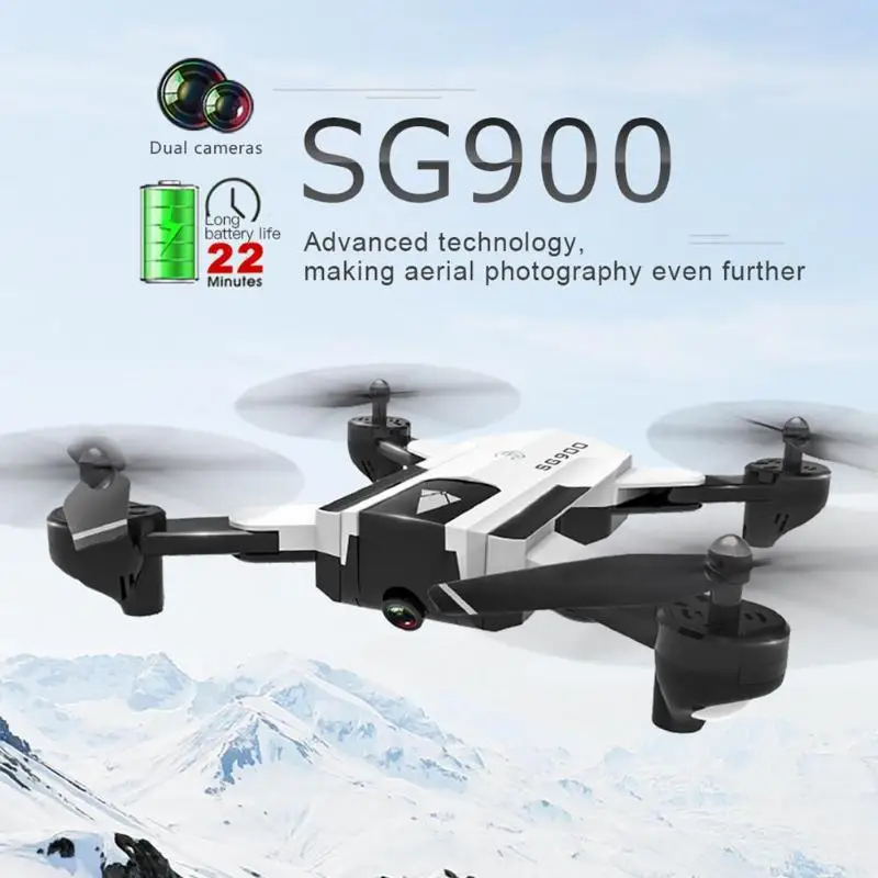 

SG900 FPV RC Drone with 4K Camera Optical Flow Auto Return Dual Camera Switching Helicopter w/2200mAh Battery