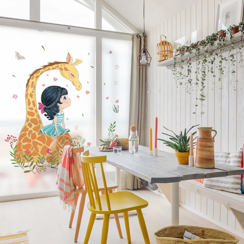 

Customized Stained Static Cling Window Film Frosted Opaque Privacy Home Decor Glass Sticker Digital print BLT1217