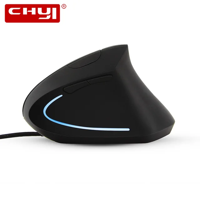 Best Price  CHYI Ergonomic Vertical Mouse Wired USB Optical Gaming Mice 6 Buttons 3200DPI Computer Colorful LED Mause Gamer for PC Laptop 