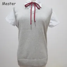 Japanese School Uniform Sweater Vest Kawaii Sleeveless V Neck Knitting Pullovers font b Anime b font