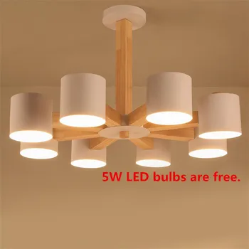 

Nordic Wooden Pendant Light E27 Loft Luminaire Suspendu Indoor Droplight Minimalist Hanging Lamps Lampara Techo Colgante Moderna