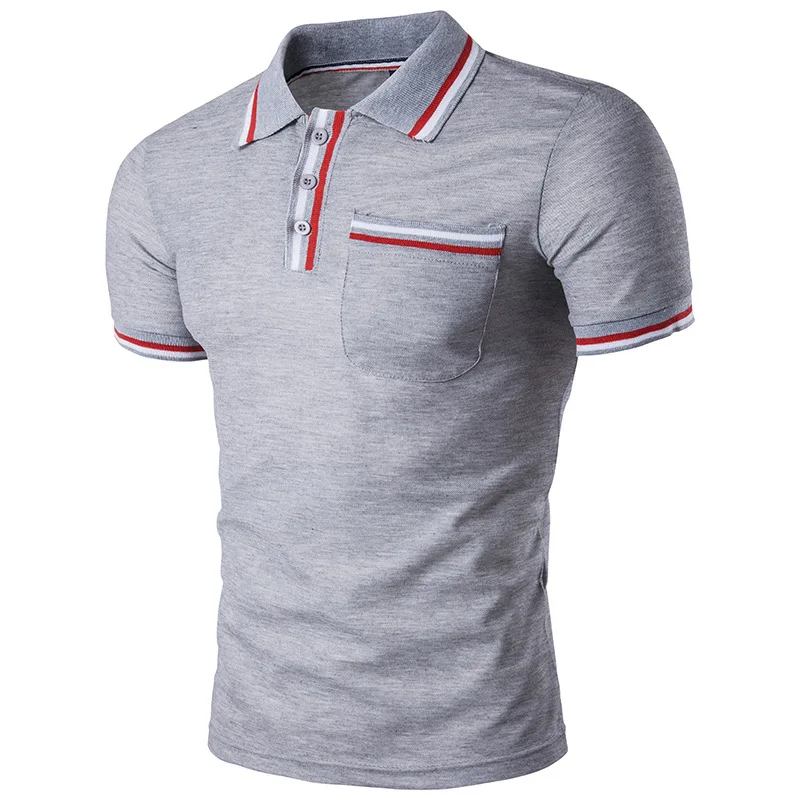 De gran tamaño 4XL sólido polos Hombres La Ropa de Moda
