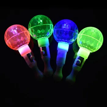 

New Round Ball LED Flashing Sticks Kids Girls Light Up Wand Sticks Concert Cheering Props Gift Toy Halloween Glow Party Supplies