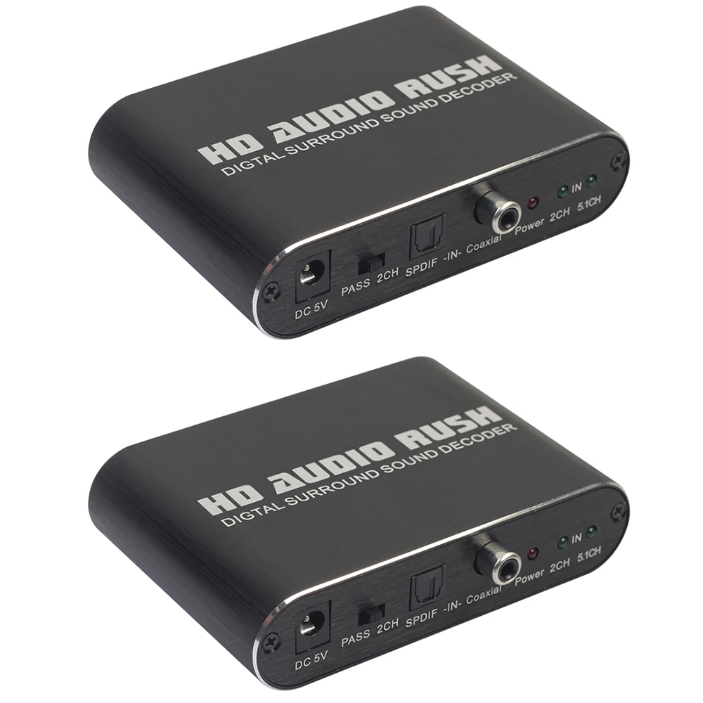  SPDIF 5.1 Audio Rush Digital Sound Decoder Convertitore AC3/DTS RCA Converter Gear Surround Rush Ot