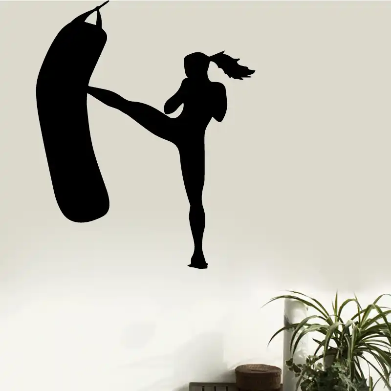 Gimnasio Deportivo Etiqueta Extraible Para Pared Mujer Fitness