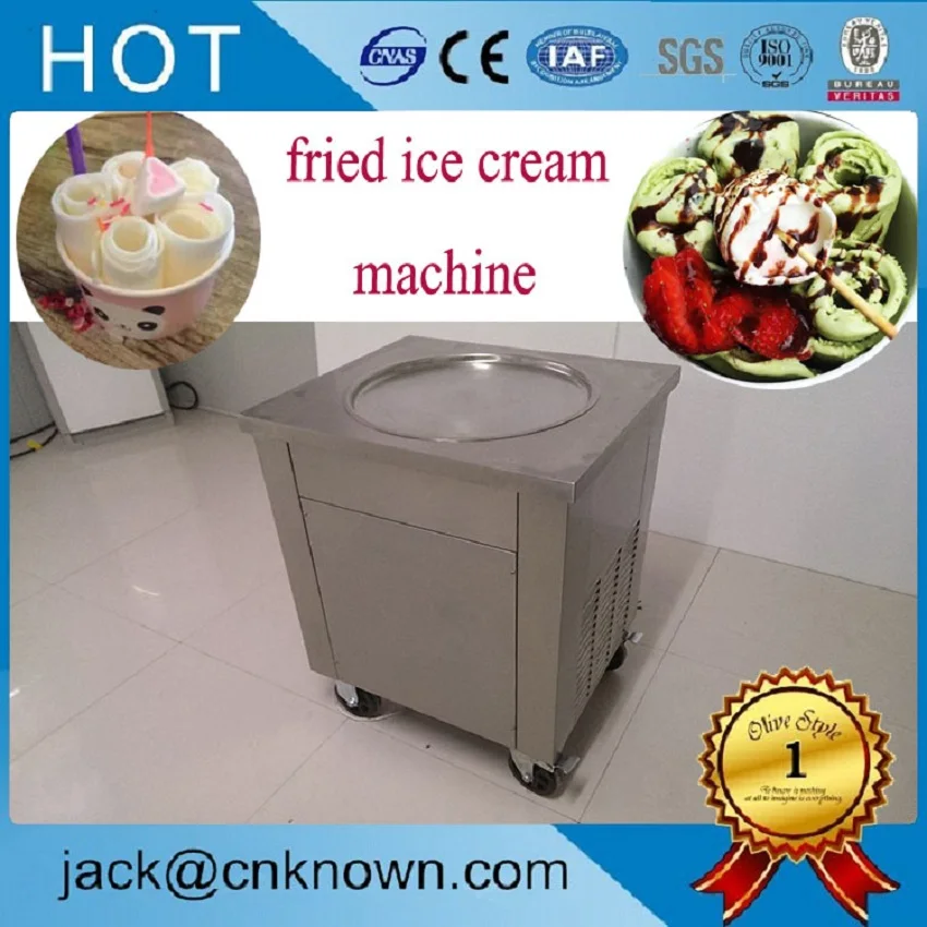 2017 лучший продавец легко работает для одной сковороды рулон жарки машина для мороженого