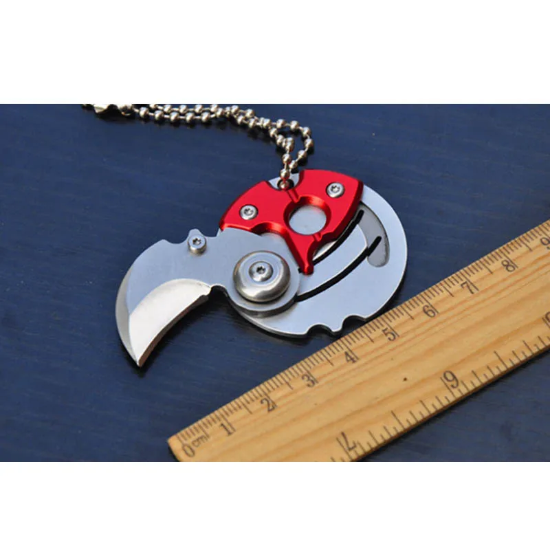 Mini Folding Coin Knife EDC Carry Tool Small Pocket Knife Keychain with Hanging Key Chain Gift Survival Outdoor Hand Tool HR