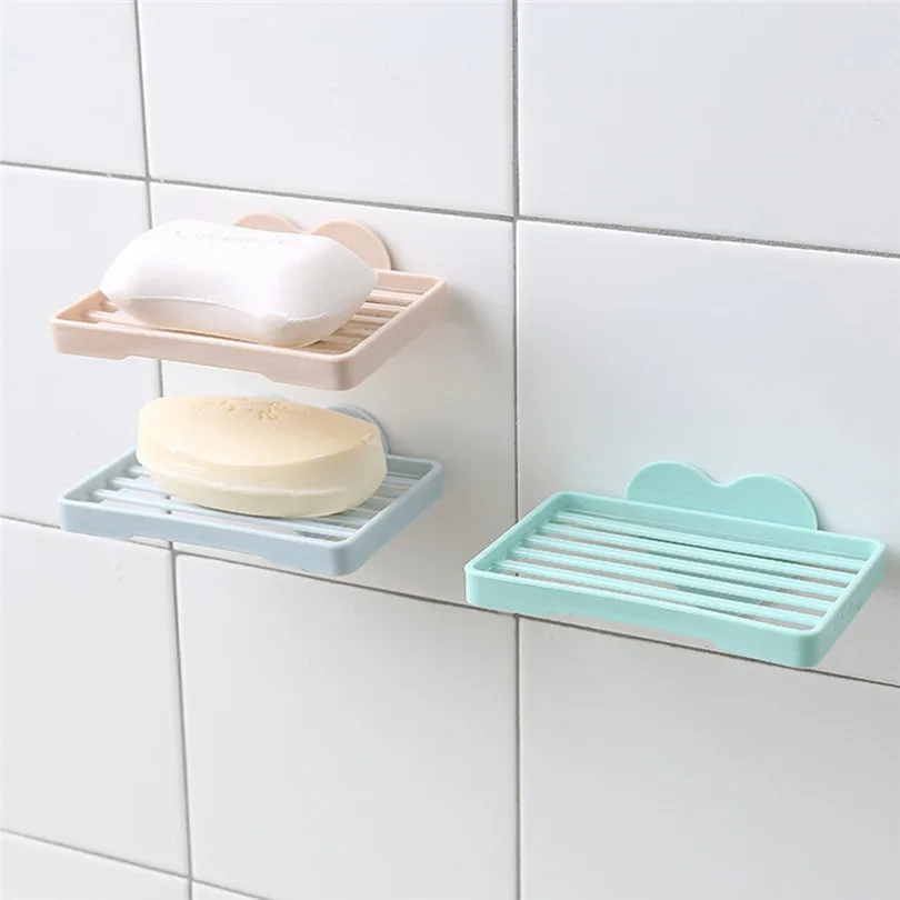 Hot Sale Multi-functional Bathroom Shelf Bathroom Shower Soap Box Dish Storage Plate Tray Holder Case Soap Holder  (1)
