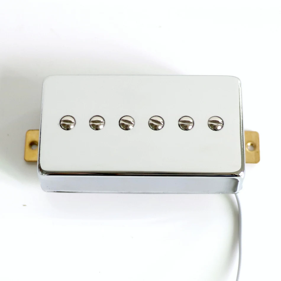 

DIY Guitar Parts Donlis Alnico 2 P90 style LP Guitar Pickup with Chrome Brass Cover with Ivory Surrounds