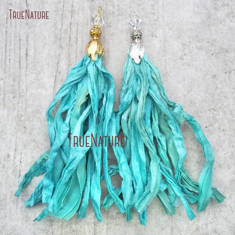20180518-PM14663-New Realease Turquoise Sari Silk Tassel Pendant Tulip Tassel Pendant Online_6