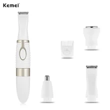 Kemei-PG500, 3 в 1, женский эпилятор для удаления волос, Женский станок для бритья, водонепроницаемый триммер для волос в носу, женский эпилятор, машинка для стрижки волос