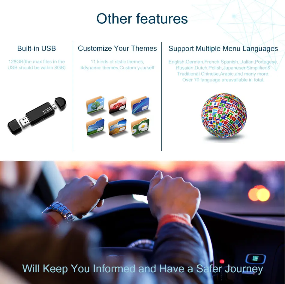 Excellent Android 8.1 Car DVD Player Quad CoreFor Chevrolet Tahoe Traverse BUICK Enclave GMC HUMMER Multimedia Radio GPS TPMS Canbus Wifi 12