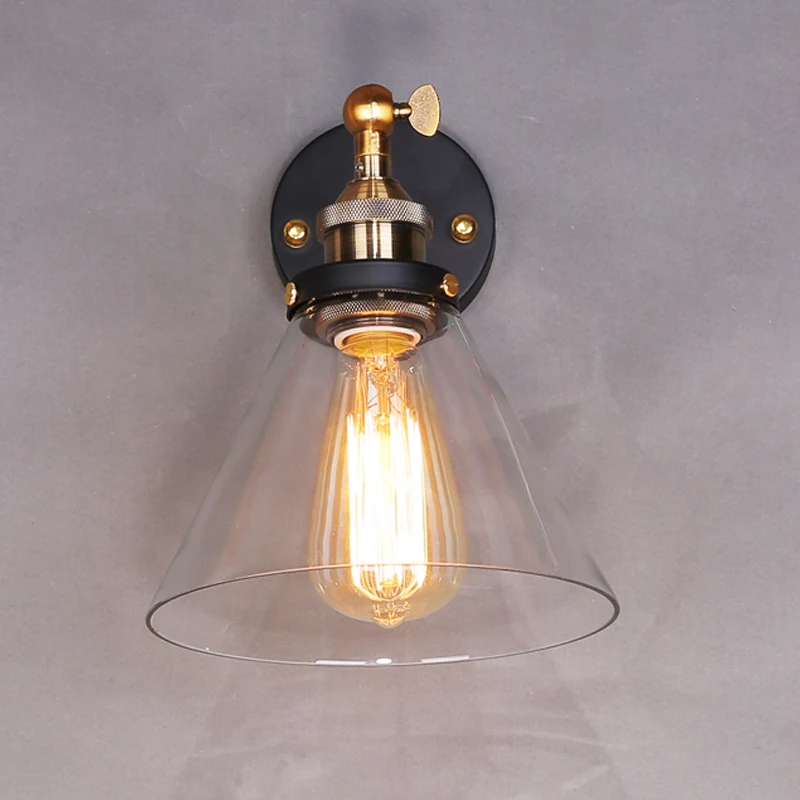 LED Pendant Light Glass Hanging Light Wall Mounted Plated Vintage 110