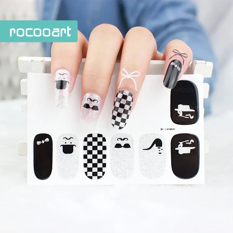 

Y001/2015 Hot Sale Nail Decals Full Wraps Unique Pattern Waterproof Nail Polish Stickers
