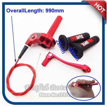 

Red CNC Twist Throttle + Cable Overall 990mm & Hand Grips & Gear Shifter Lever Shift For SSR YCF Pit Dirt Bike