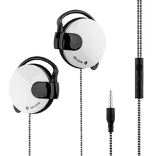 3,5 мм Проводная игровая гарнитура на ухо спортивные наушники ушной крючок музыкальные наушники с микрофоном встроенный контроль для смартфонов планшет ноутбук Настольный ПК
