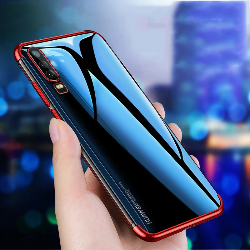 

Back phone cover for huawei P30,ultra thin silicon soft tpu case for P30 Pro,Shockproof Plating Cover Case For Huawei P30L