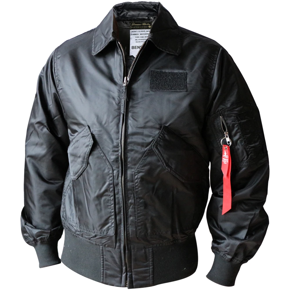 CWU-45P Bomber Jacket Men Patch Design Turn Collar Short Hip Hop Pilot Coat Man Short Streetwear Mens Jackets And Coats