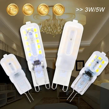 

WENNI LED G4 Dimmable Bulb 3W Lampada G9 LED Lamp 5W Corn Bulb LED Light 220V Chandelier Lighting 2835 SMD Replace Halogen Lamp