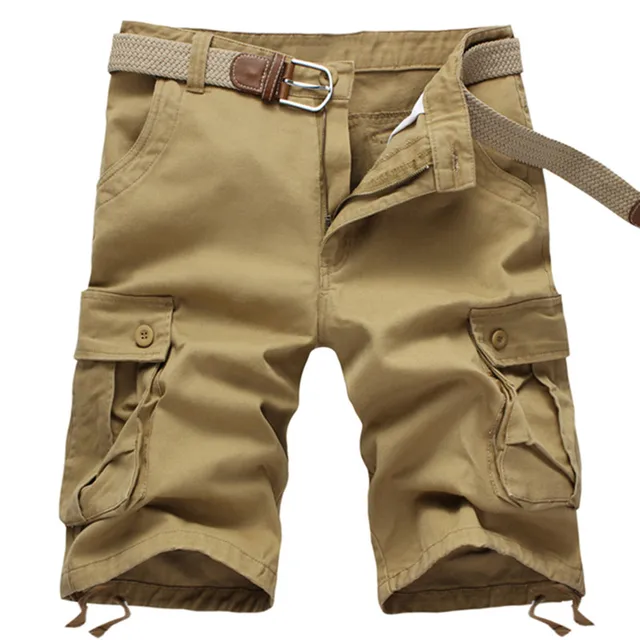 Men's Baggy Multi Pocket Military Zipper Cargo Shorts