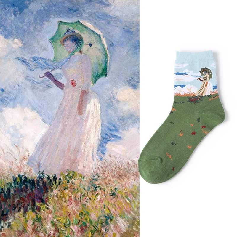 Модные носки унисекс для женщин и мужчин в стиле ретро с художественным рисунком новые носки современные носки Ренессанса