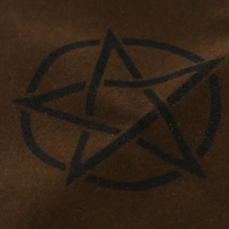Velvet Pentagram Tarot Storage Bag Board Game Card Embroidery Drawstring Package