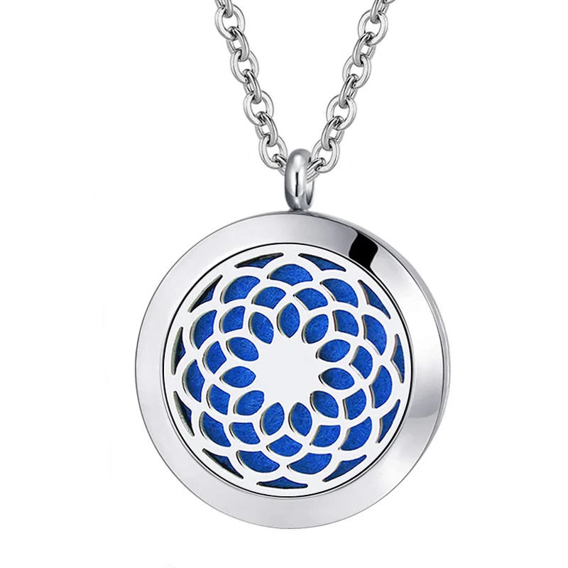 Fashion 316L Stainless Steel Aromatherapy Necklace Perfume Locket