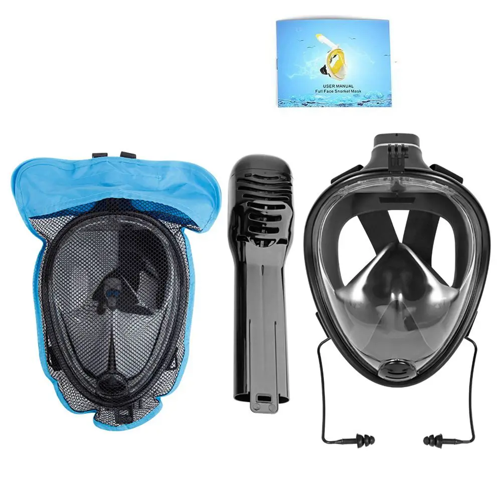 Профессиональный Подводная маска для плавания Подводное дыхательную очки для GoPro Анти-туман сухой трубка маска с помощью затычек