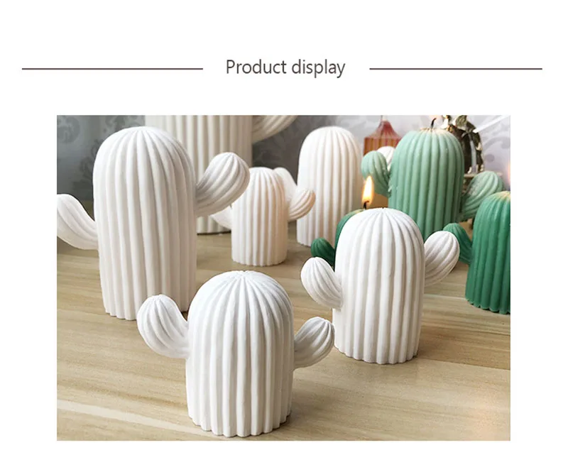 Cactus Silicone Wax Candle Mold Aromatherapy Plaster Mould Handmade Wedding Decoration Candle Mold