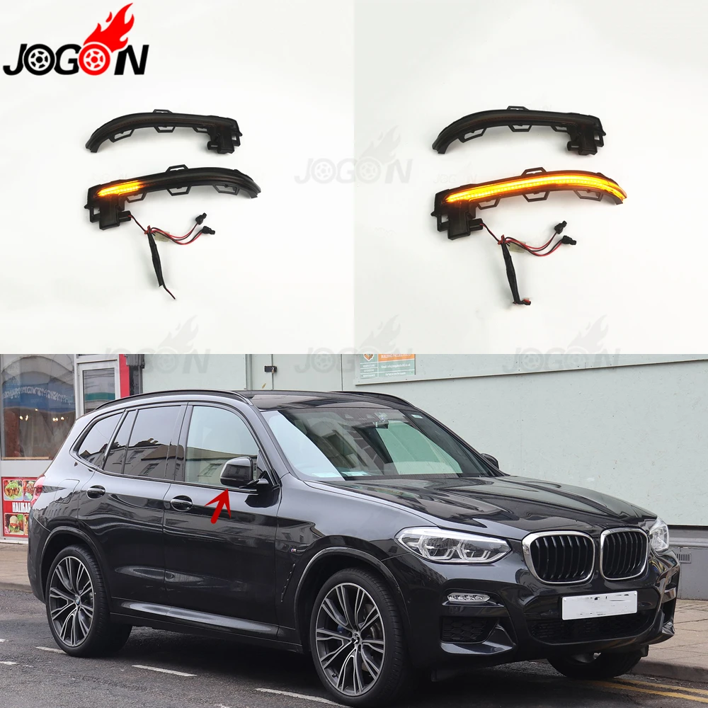 

Car Dynamic Blinker Indicator Turn Signal Light For BMW X3 X4 G01 G02 2018 2019 Side Rearview Mirror Sequential Lamp