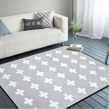 Высококачественный простой серый крест черный журнальный столик для гостиной спальни ковер кровать ковер